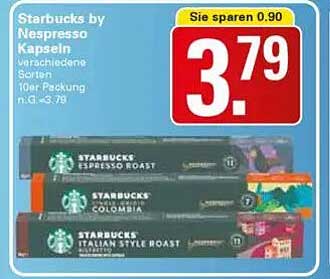Starbucks by Nespresso Kapseln – verschiedene Sorten, 10er Packung