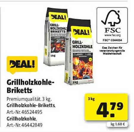 Grillholzkohle-Briketts