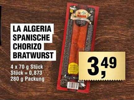 LA ALGERIA SPANISCHE CHORIZO BRATWURST