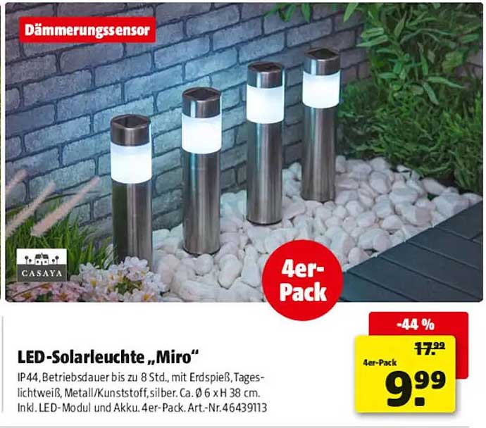LED-Solarleuchte „Miro“