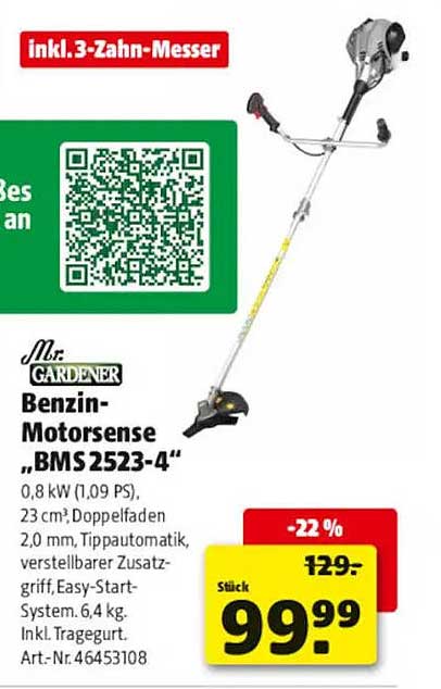 Mr. Gardener Benzin-Motorsense „BMS2523-4“