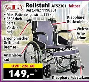 Rollstuhl AT52301 faltbar