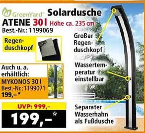 Solardusche ATENE 301 Höhe ca. 235 cm