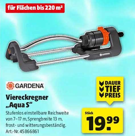 Viereckregner „Aqua S“