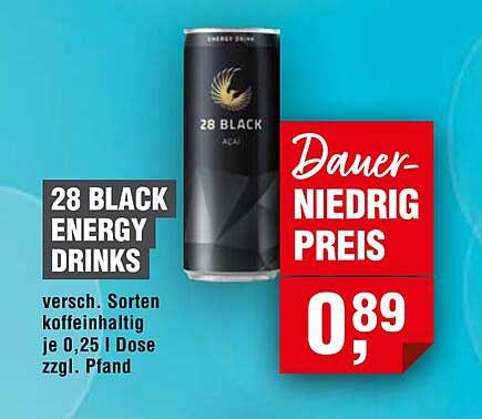 28 BLACK ENERGY DRINKS