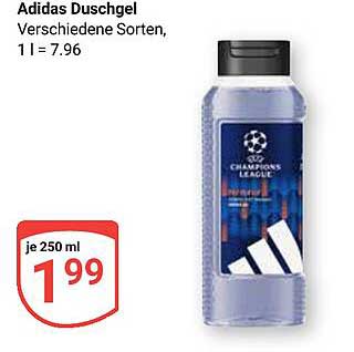 Adidas Duschgel Verschiedene Sorten, 1 l = 7.96