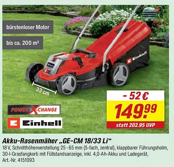 Akku-Rasenmäher „GE-CM 18/33 Li“