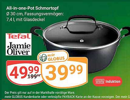 All-in-one-Pot Schmortopf Ø 30 cm, Fassungsvermögen: 7,4 l, mit Glasdeckel