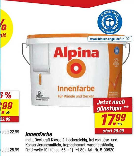 Alpina Innenfarbe Für Wände und Decken