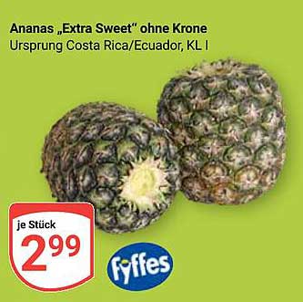 Ananas „Extra Sweet“ ohne Krone