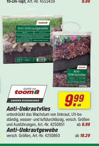 Anti-Unkrautvlies