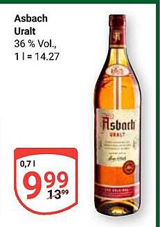 Asbach Uralt 36 % Vol., 1 l = 14.27