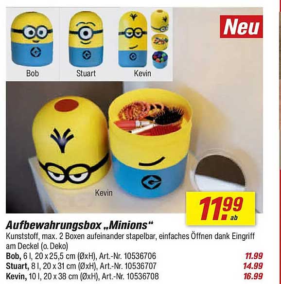 Aufbewahrungsbox „Minions“