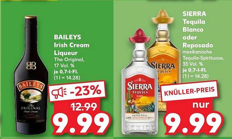 BAILEYS Irish Cream Liqueur The Original, 17 Vol. % je 0,7-l-Fl.