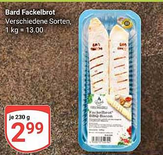 Bard Fackelbrot Verschiedene Sorten, 1 kg = 13.00