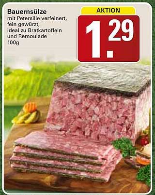 Bauernsülze mit Petersilie verfeinert, fein gewürzt, ideal zu Bratkartoffeln und Remoulade 100g