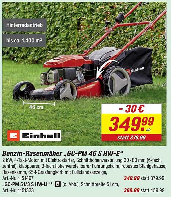 Benzin-Rasenmäher „GC-PM 46 S HW-E“