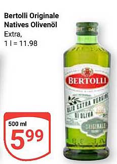 Bertolli Originale Natives Olivenöl Extra, 1 l = 11.98