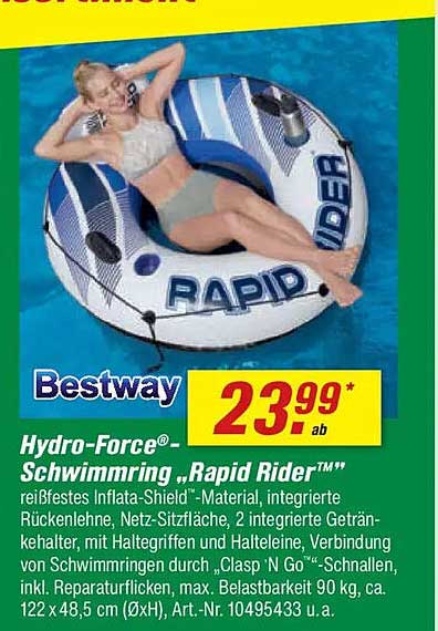 Bestway Hydro-Force®-Schwimmring „Rapid Rider™“