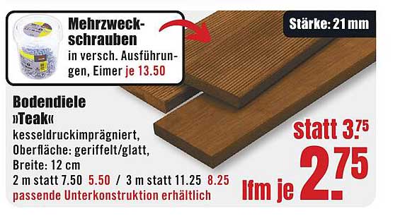 Bodendiele „Teak“