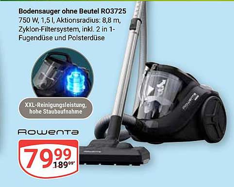 Bodensauger ohne Beutel RO3725