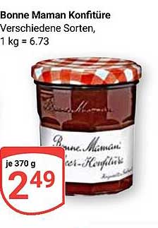 Bonne Maman Konfitüre Verschiedene Sorten, 1 kg = 6.73