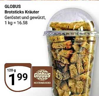 Brotsticks Kräuter Geröstet und gewürzt, 1 kg = 16.58