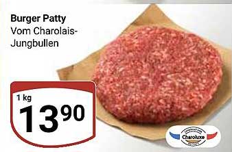 Burger Patty Vom Charolais-Jungbullen