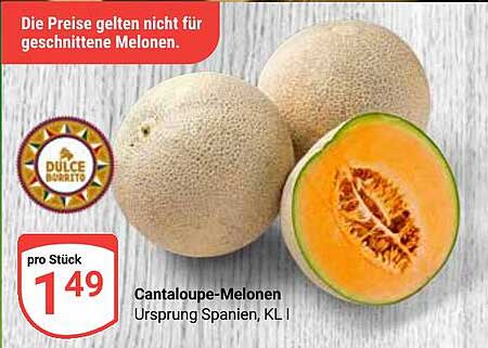 Cantaloupe-Melonen Ursprung Spanien, KL1