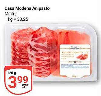 Casa Modena Anipasto Misto, 1 kg = 33.25