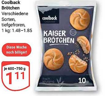 Coolback Brötchen Kaiser Brötchen