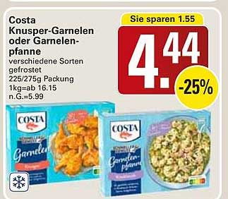 Costa Knusper-Garnelen oder Garnelenpfanne