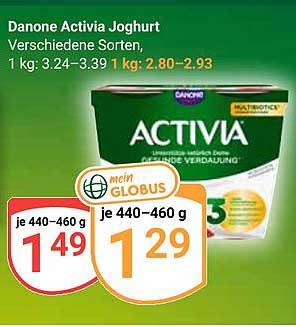 Danone Activia Joghurt Verschiedene Sorten, 1 kg: 3.24-3.39 1 kg: 2.80-2.93