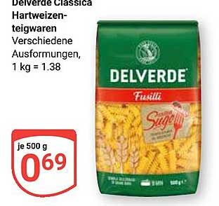 Delverde Classica Hartweizenteigwaren Verschiedene Ausformungen, 1 kg = 1.38