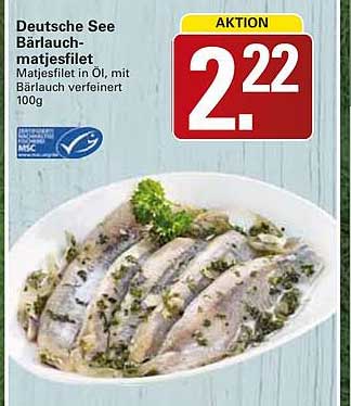 Deutsche See Bärlauch-matjesfilet