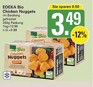 EDEKA Bio Chicken Nuggets im Backteig