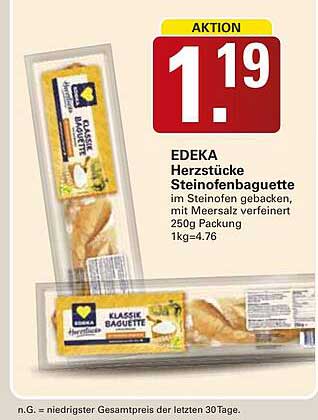 EDEKA Herzstücke Steinofenbaguette
