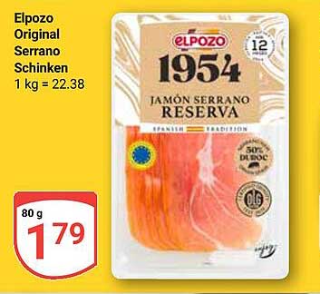 Elpozo Original Serrano Schinken