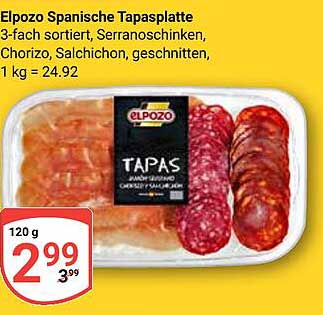 Elpozo Spanische Tapasplatte