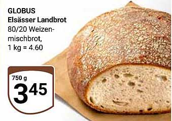 Elsässer Landbrot 80/20 Weizenmischbrot, 1 kg = 4.60