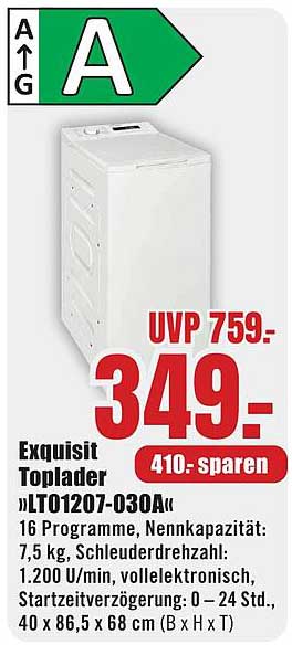 Exquisit Toplader »LT01207-030A«