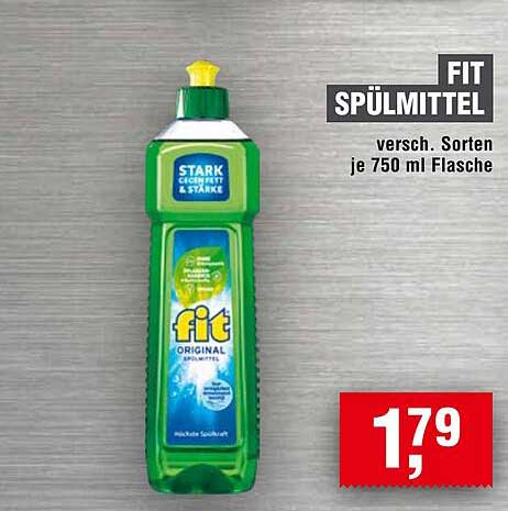FIT SPÜLMITTEL versch. Sorten je 750 ml Flasche