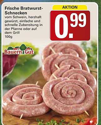 Frische Bratwurst-Schnecken