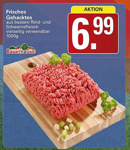 Frisches Gehacktes aus bestem Rind- und Schweinefleisch vielseitig verwendbar 1000g