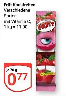 Fritt Kaustreifen Verschiedene Sorten, mit Vitamin C, 1 kg = 11.00