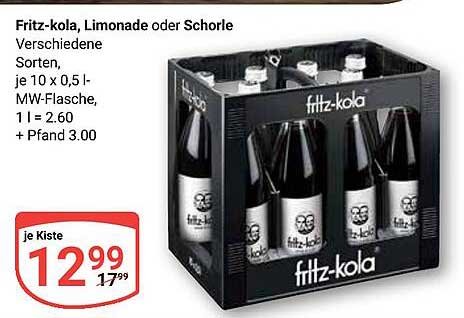 Fritz-kola, Limonade oder Schorle