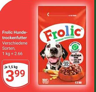 Frolic Hundefutter Verschiedene Sorten, 1 kg = 2.66