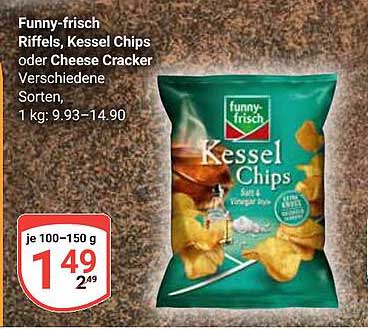 Funny-frisch Riffels, Kessel Chips oder Cheese Cracker Verschiedene Sorten