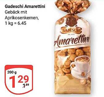 Gadeschi Amarettini Gebäck mit Aprikosenkernen, 1 kg = 6.45