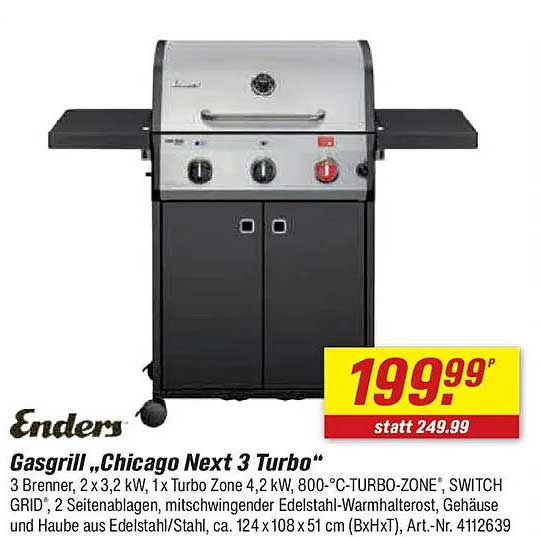 Gasgrill „Chicago Next 3 Turbo“
